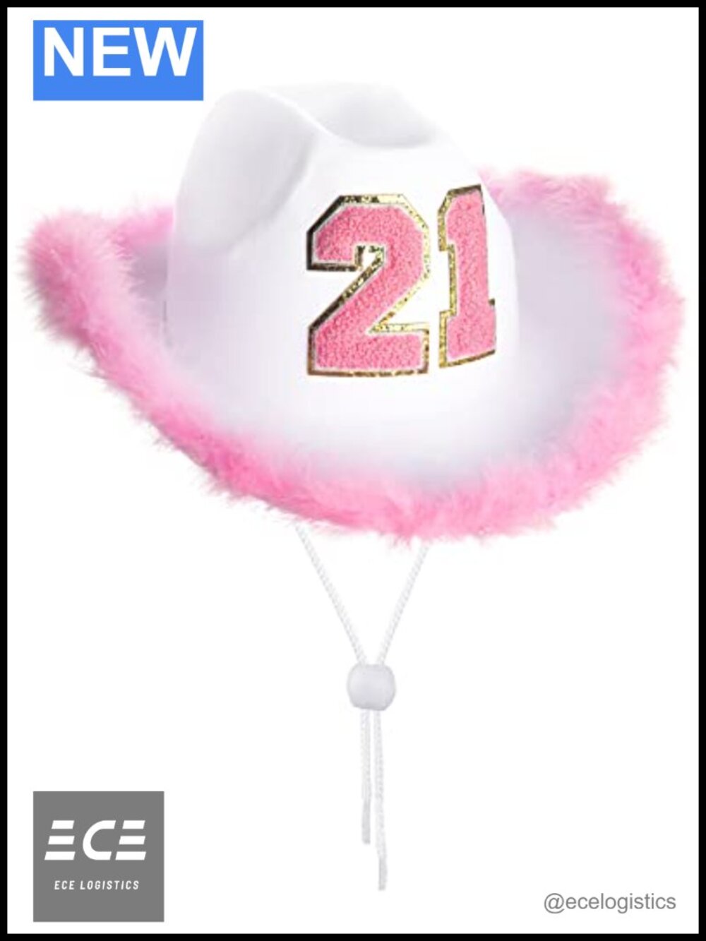 21st Birthday Cowgirl Hat One Size Wide Brim Party Outfit Gift